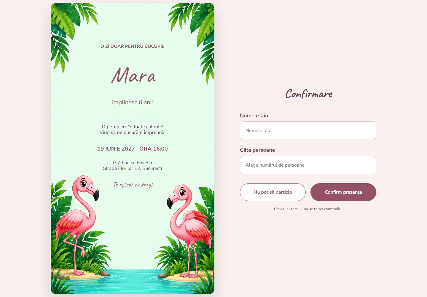 Desktop — Dansul păsărilor flamingo - Fără imagine