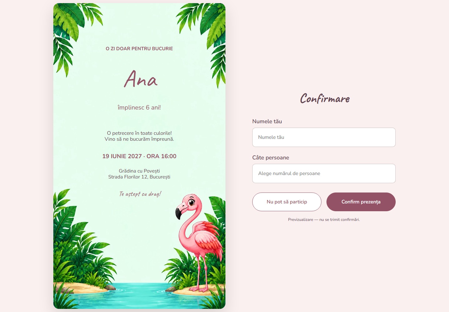 Desktop — Flamingo la lagună - Fără imagine