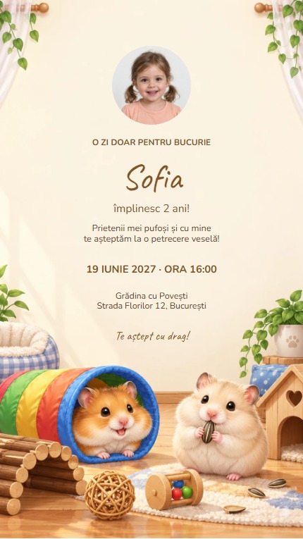 Mobil — Hamsterii jucăuși - Cu imagine