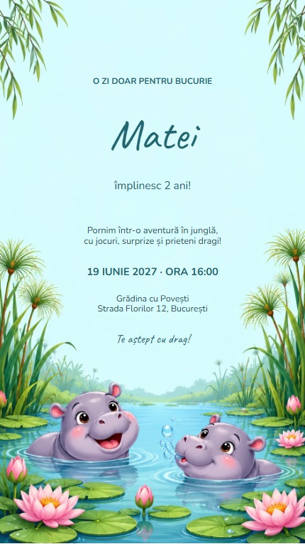 Mobil — Hipopotamii și nuferii - Fără imagine