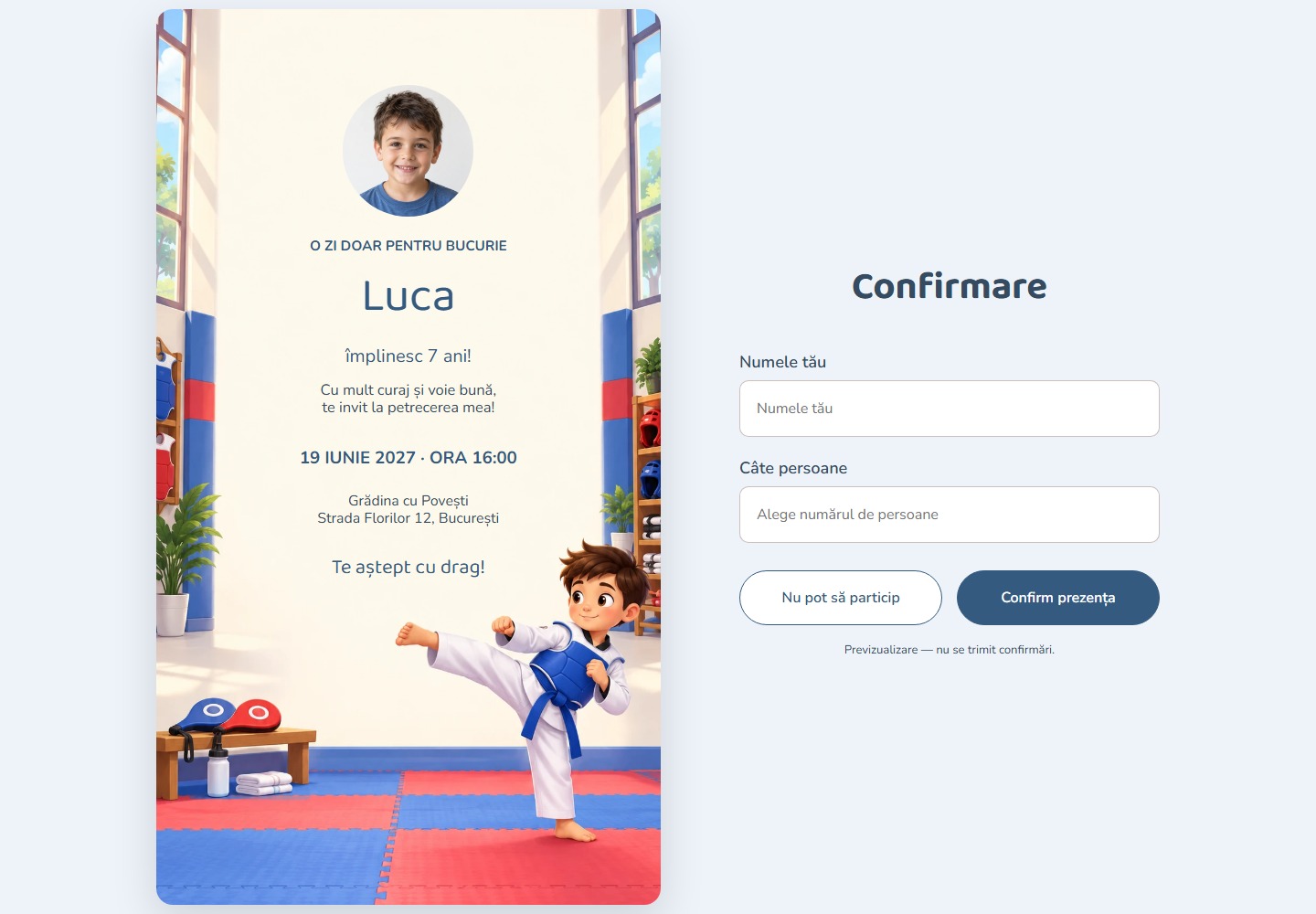 Desktop — Micul campion de taekwondo - Cu imagine