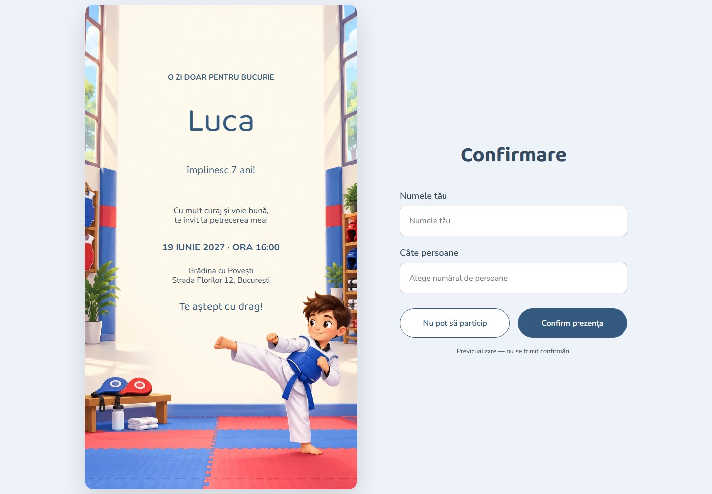 Desktop — Micul campion de taekwondo - Fără imagine