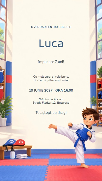 Mobil — Micul campion de taekwondo - Fără imagine