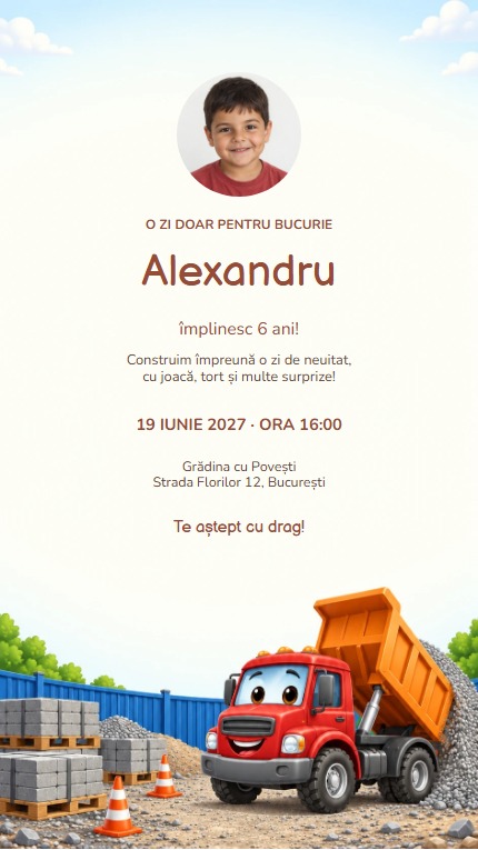 Mobil — Basculanta roșie - Cu imagine
