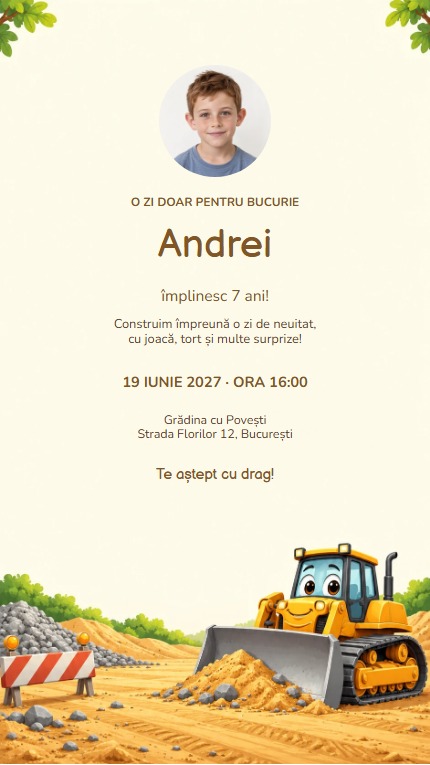 Mobil — Buldozerul prietenos - Cu imagine