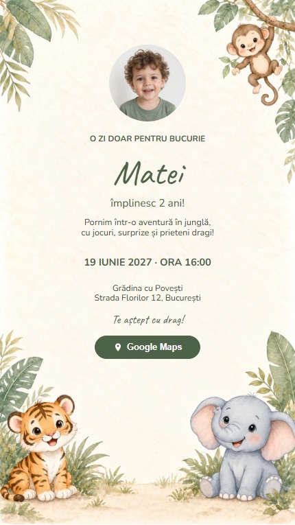 Mobil — Prietenii din jungla pastel - Cu imagine